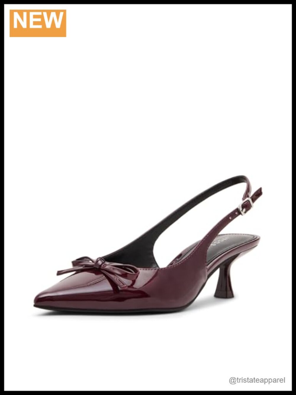 Womens Vogue Kitten Heel Pointed Toe Buckle Pump Party Dress Shoe